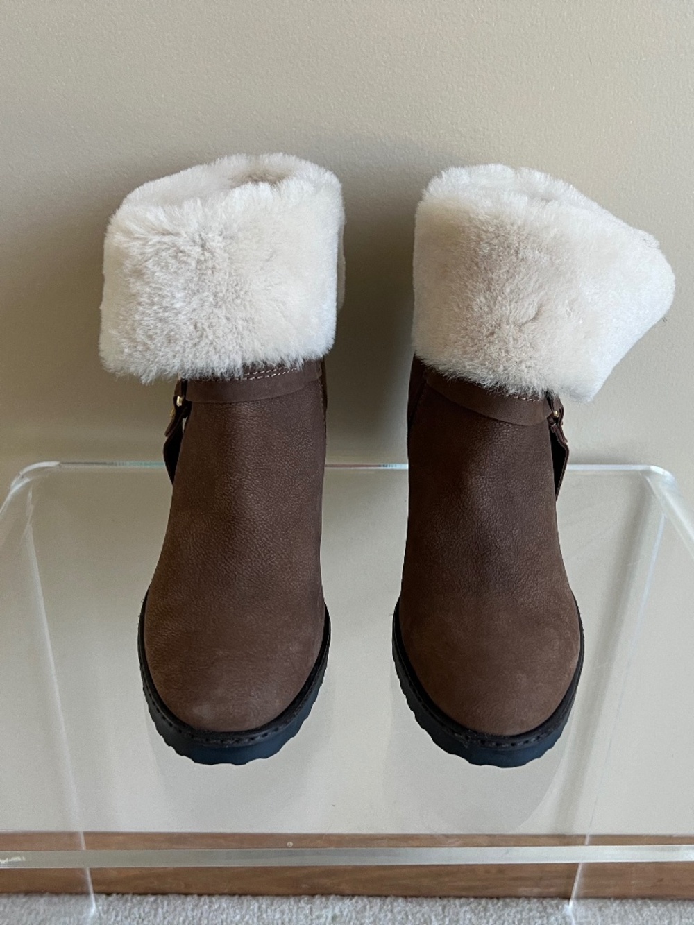 NWOB Napoleon Women's Boots Brown Size 9 Made in Italy